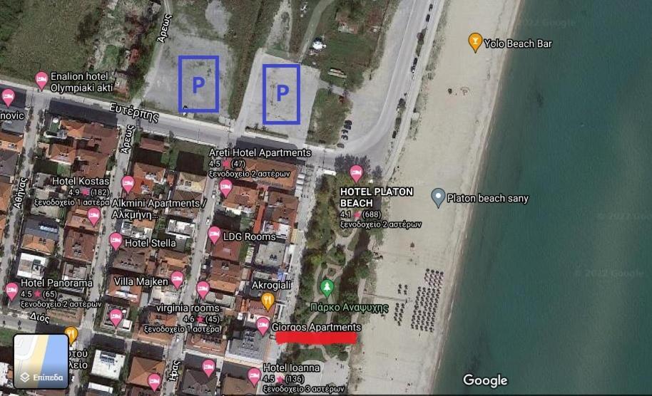 Giorgos Apartments Sea View Olympiakí Aktí Esterno foto